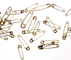 Bunch of Brass Safety Pins
