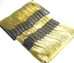Gold Metallic Embroidery Thread 8m Skein