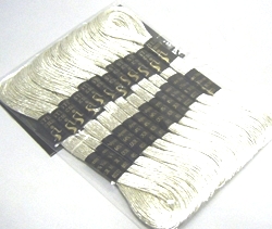 Silver Metallic Embroidery Thread 8m Skein